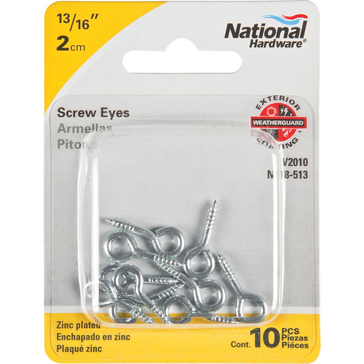 National Hardware #214 Zinc Small Screw Eye (10 Ct.) Image 2