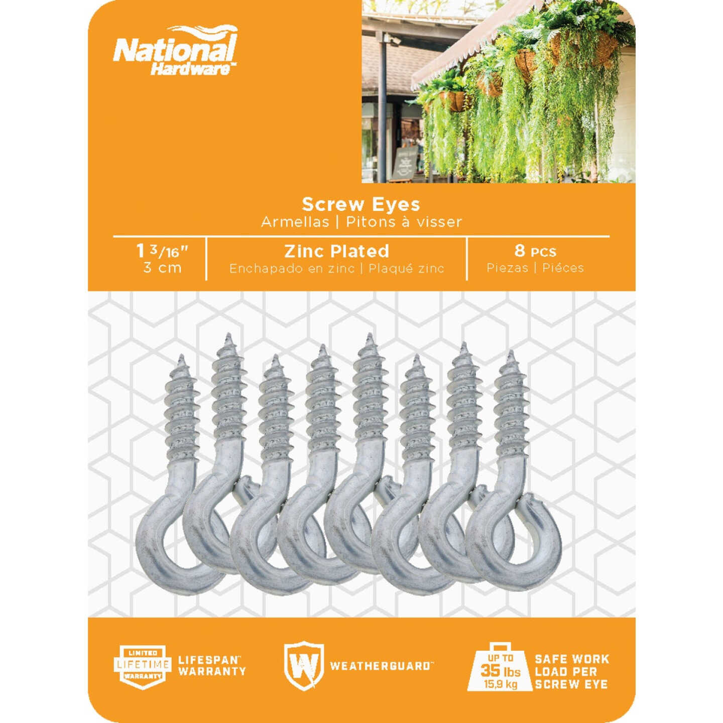 National Hardware #210 Zinc Small Screw Eye (8 Ct.) Image 2