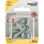 National Hardware #206 Zinc Small Screw Eye (5 Ct.) Image 2