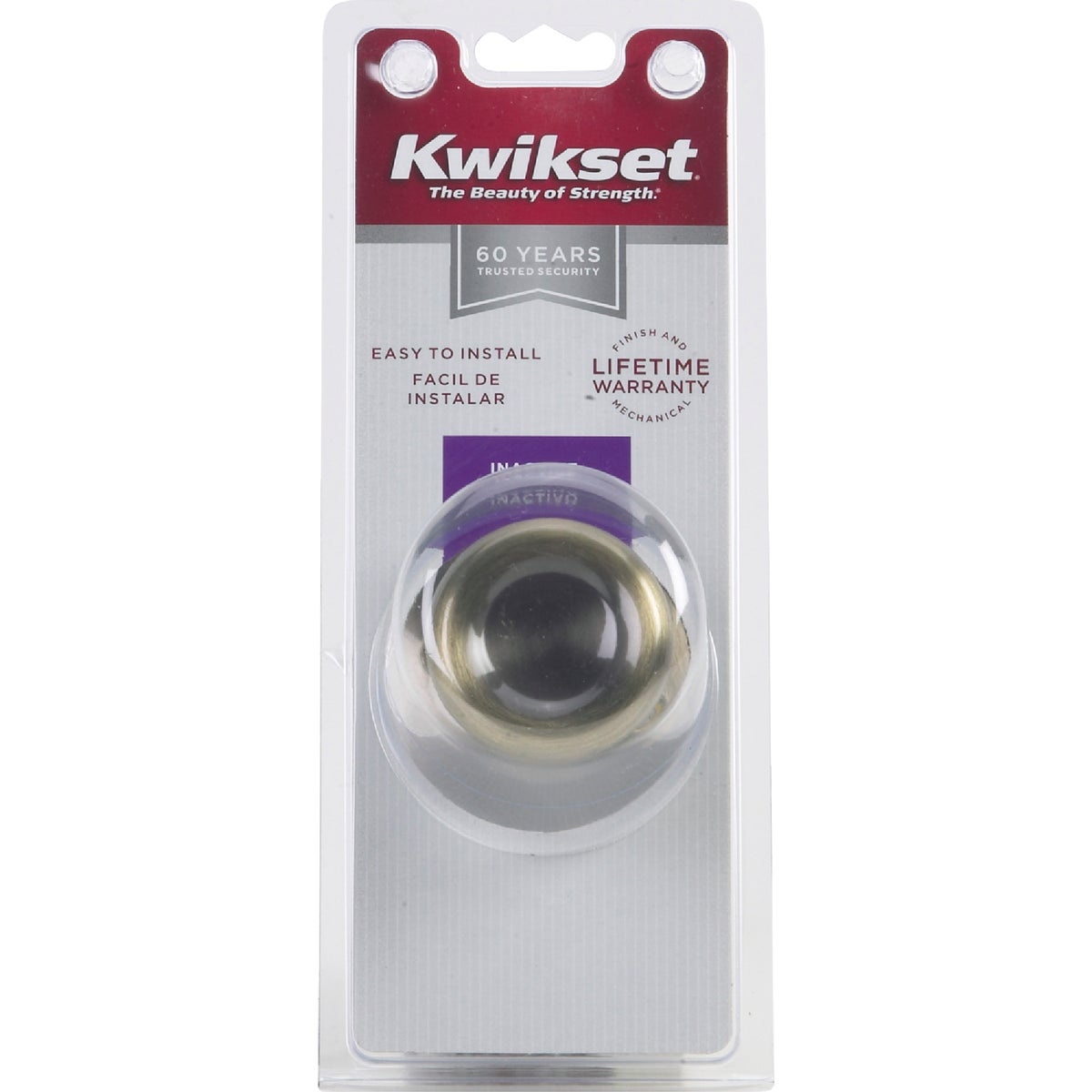 Kwikset Antique Brass Tylo Dummy Door Knob Image 2