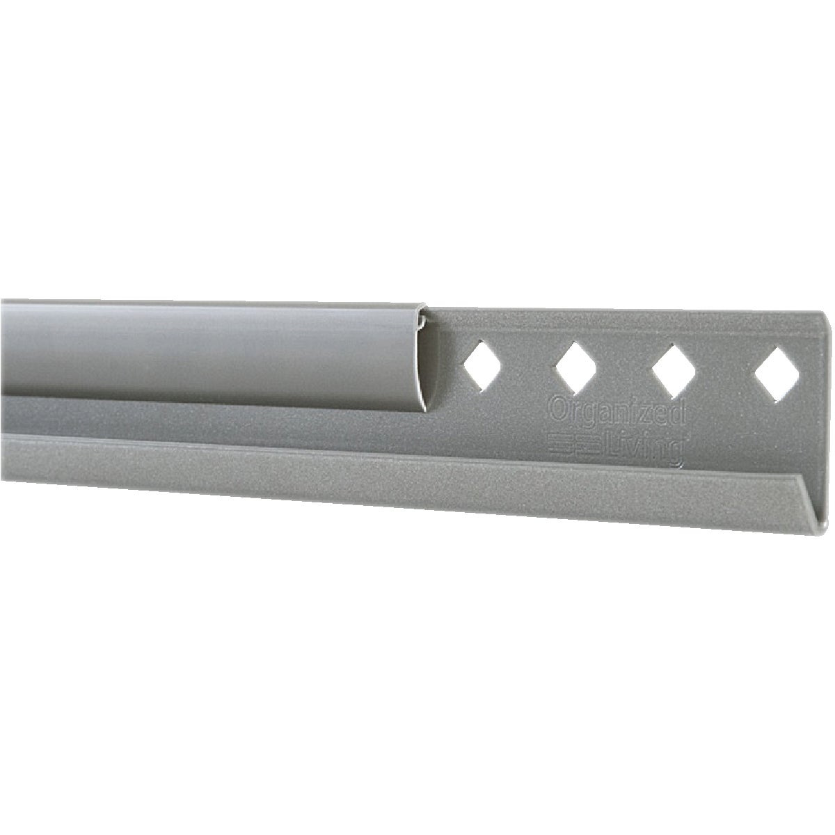 FreedomRail 42 In. Nickel Horizontal Hanging Rail with Cover Image 1