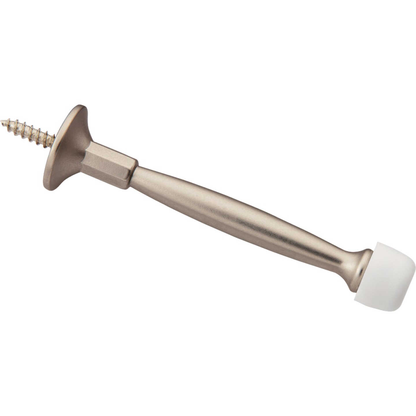 National Hardware 4 In. Satin Nickel Rigid Door Stop Image 1