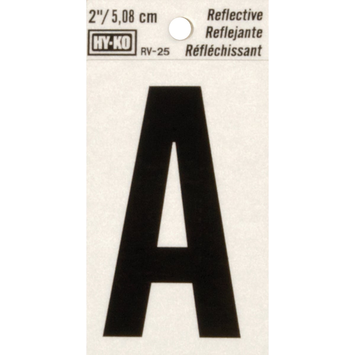 Hy-Ko Vinyl 2 In. Reflective Adhesive Letter, A Image 1