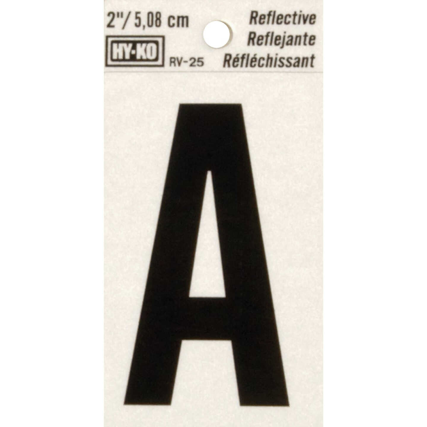 Hy-Ko Vinyl 2 In. Reflective Adhesive Letter, A Image 1
