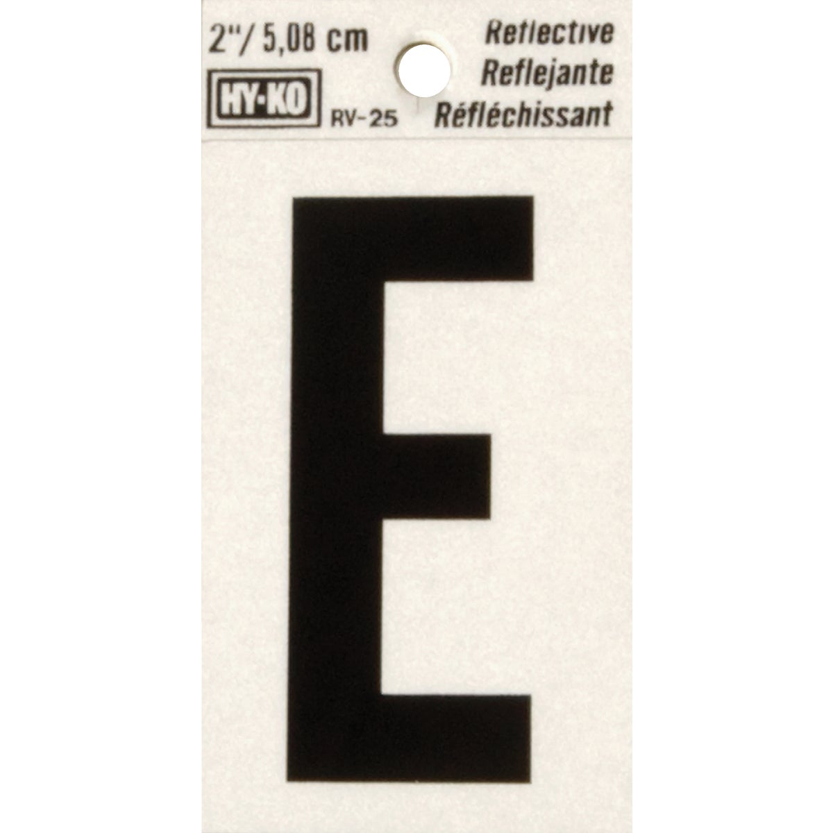 Hy-Ko Vinyl 2 In. Reflective Adhesive Letter, E Image 1