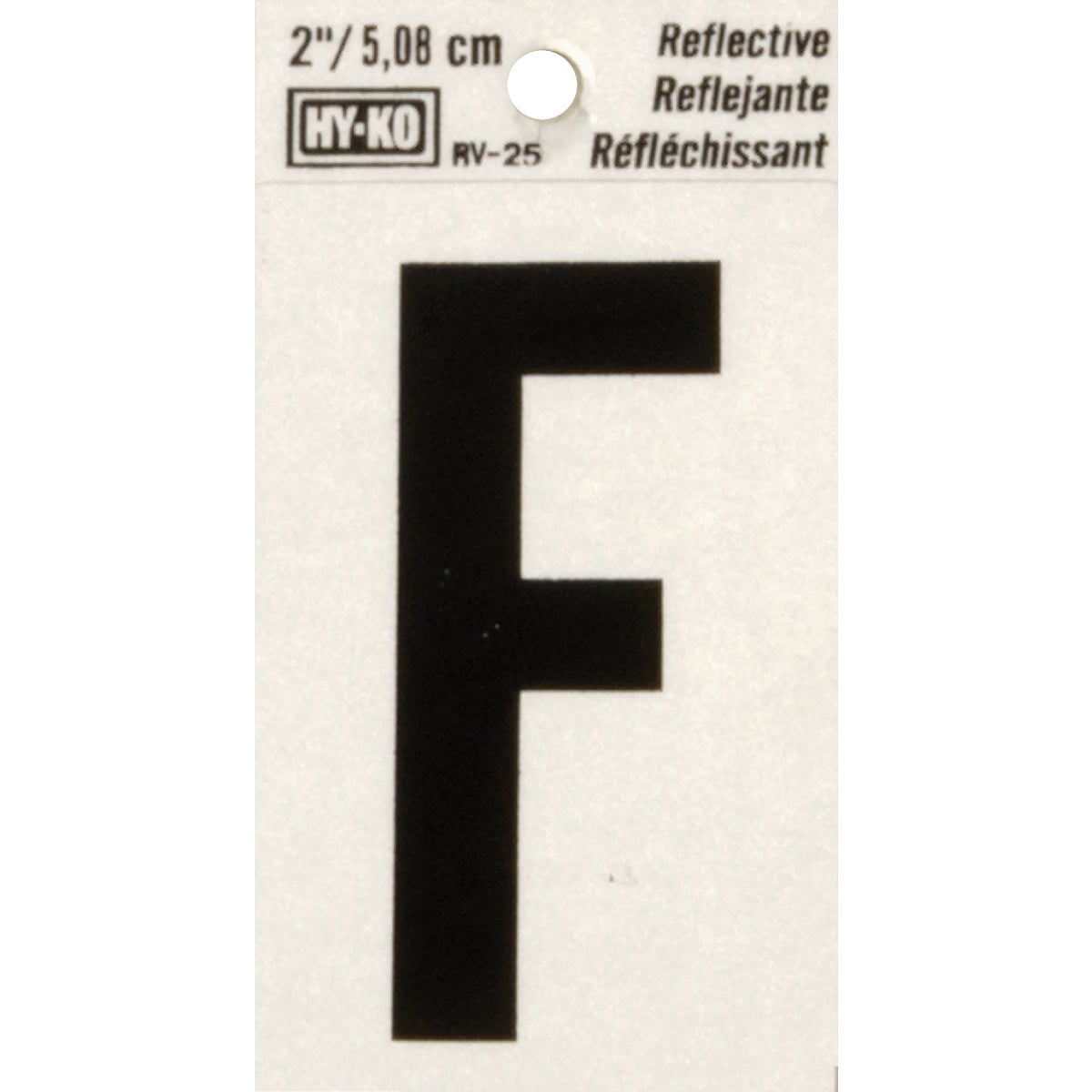 Hy-Ko Vinyl 2 In. Reflective Adhesive Letter, F Image 1