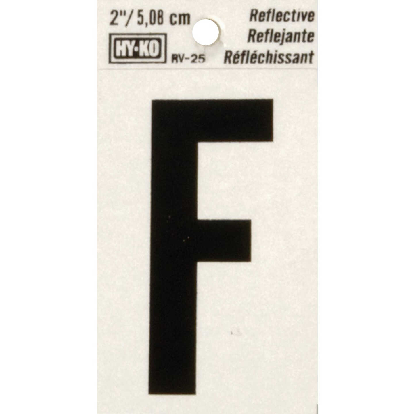 Hy-Ko Vinyl 2 In. Reflective Adhesive Letter, F Image 1