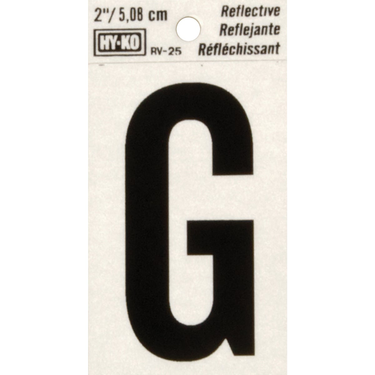 Hy-Ko Vinyl 2 In. Reflective Adhesive Letter, G Image 1