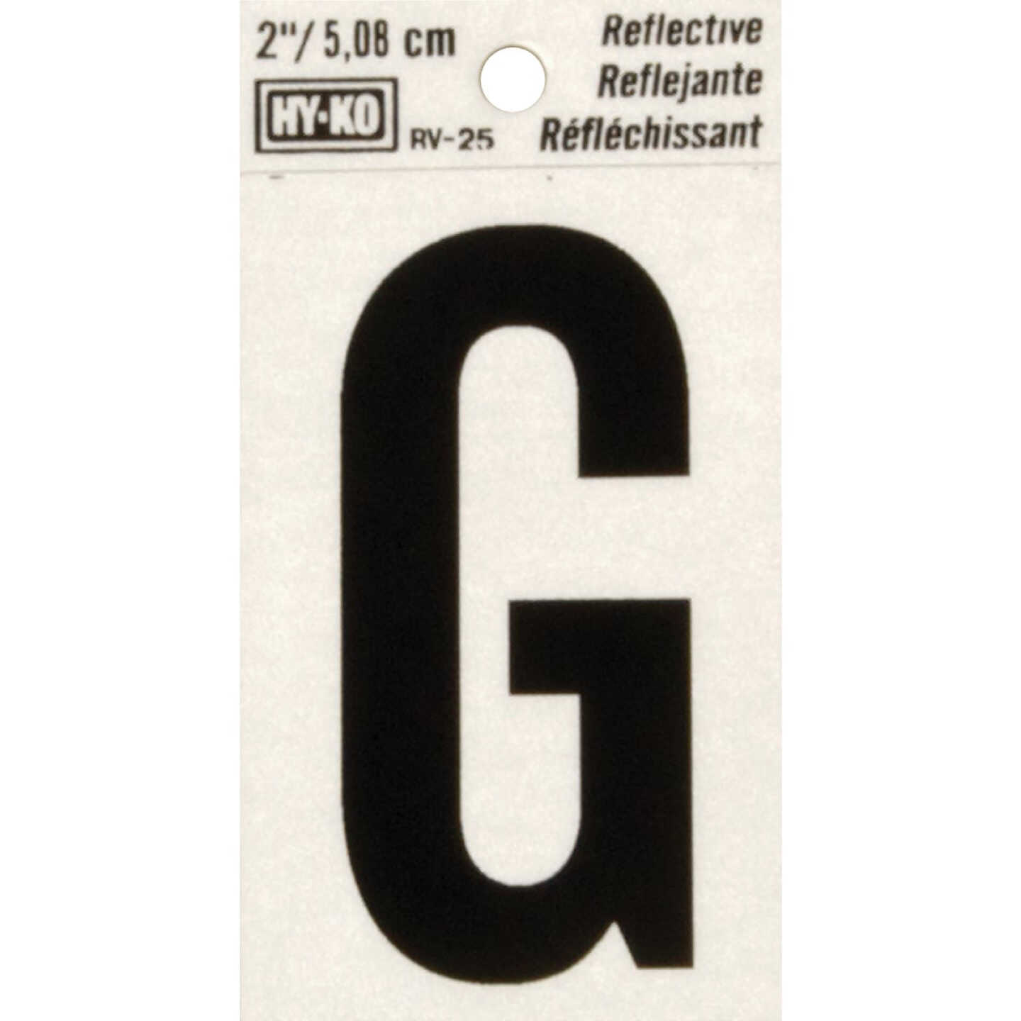 Hy-Ko Vinyl 2 In. Reflective Adhesive Letter, G Image 1
