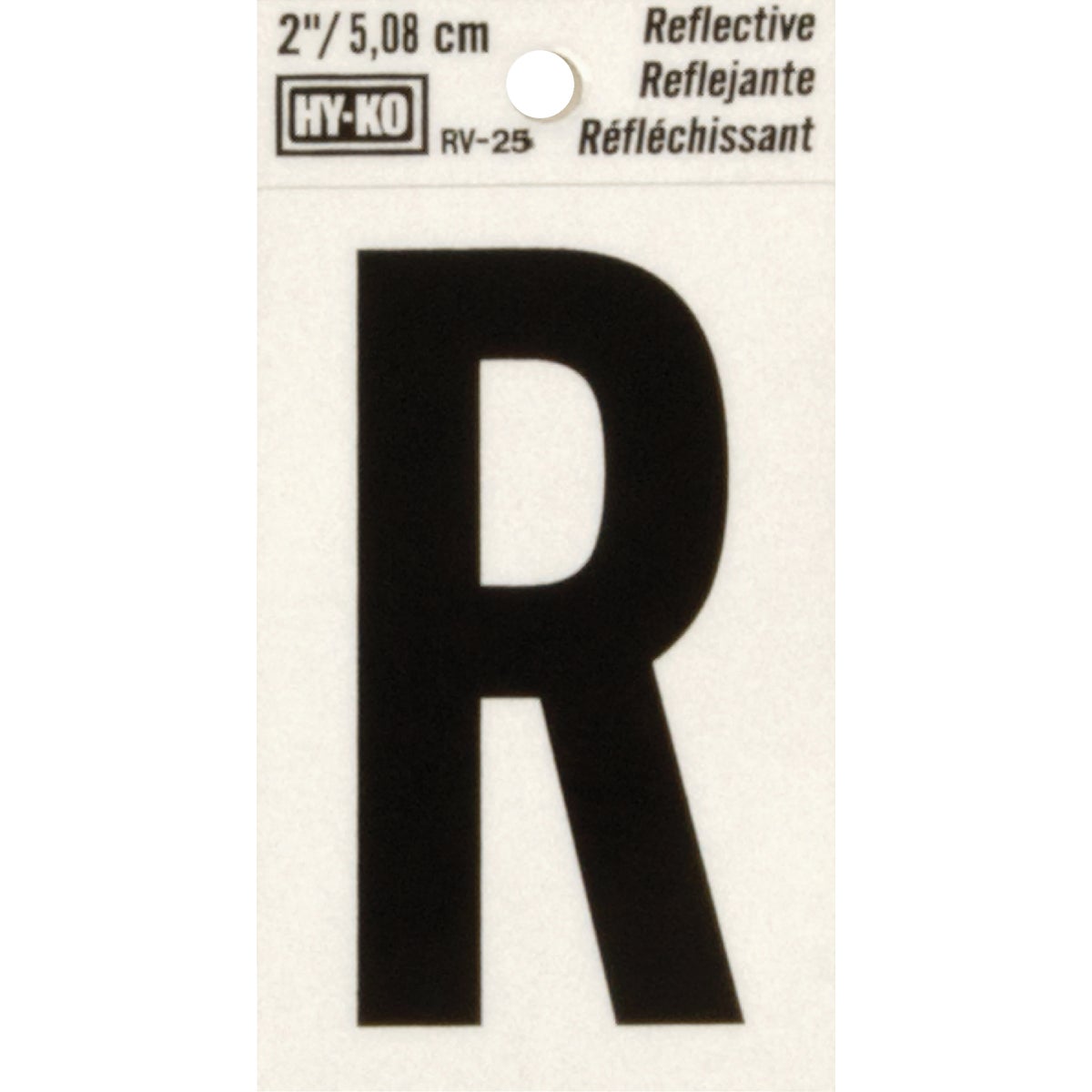 Hy-Ko Vinyl 2 In. Reflective Adhesive Letter, R Image 1