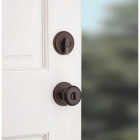 Kwikset Montara Handleset with Juno Knob SmartKey, Venetian Bronze Image 3