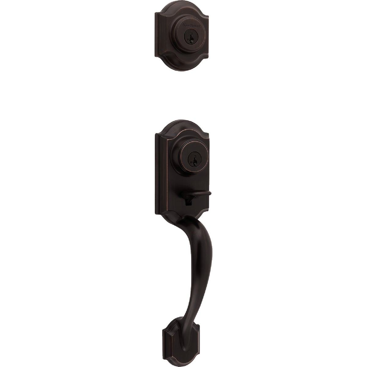 Kwikset Montara Handleset with Juno Knob SmartKey, Venetian Bronze