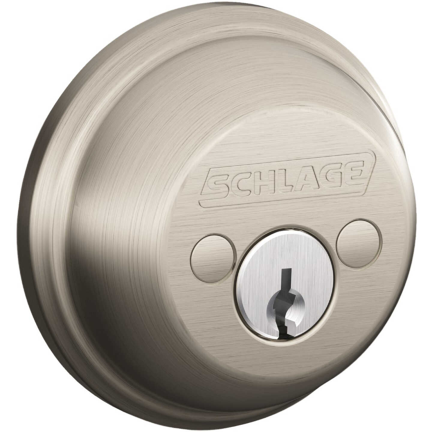 Schlage B-Series Satin Nickel Double Cylinder Deadbolt Image 3