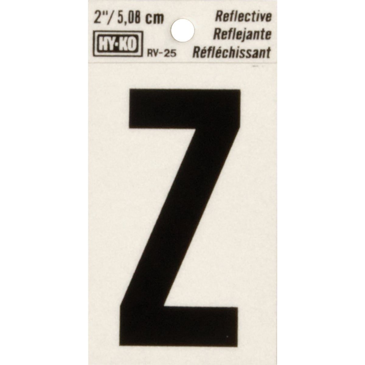 Hy-Ko Vinyl 2 In. Reflective Adhesive Letter, Z Image 1