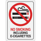 Hy-Ko Plastic Sign, No Smoking Including E-Cig Image 1