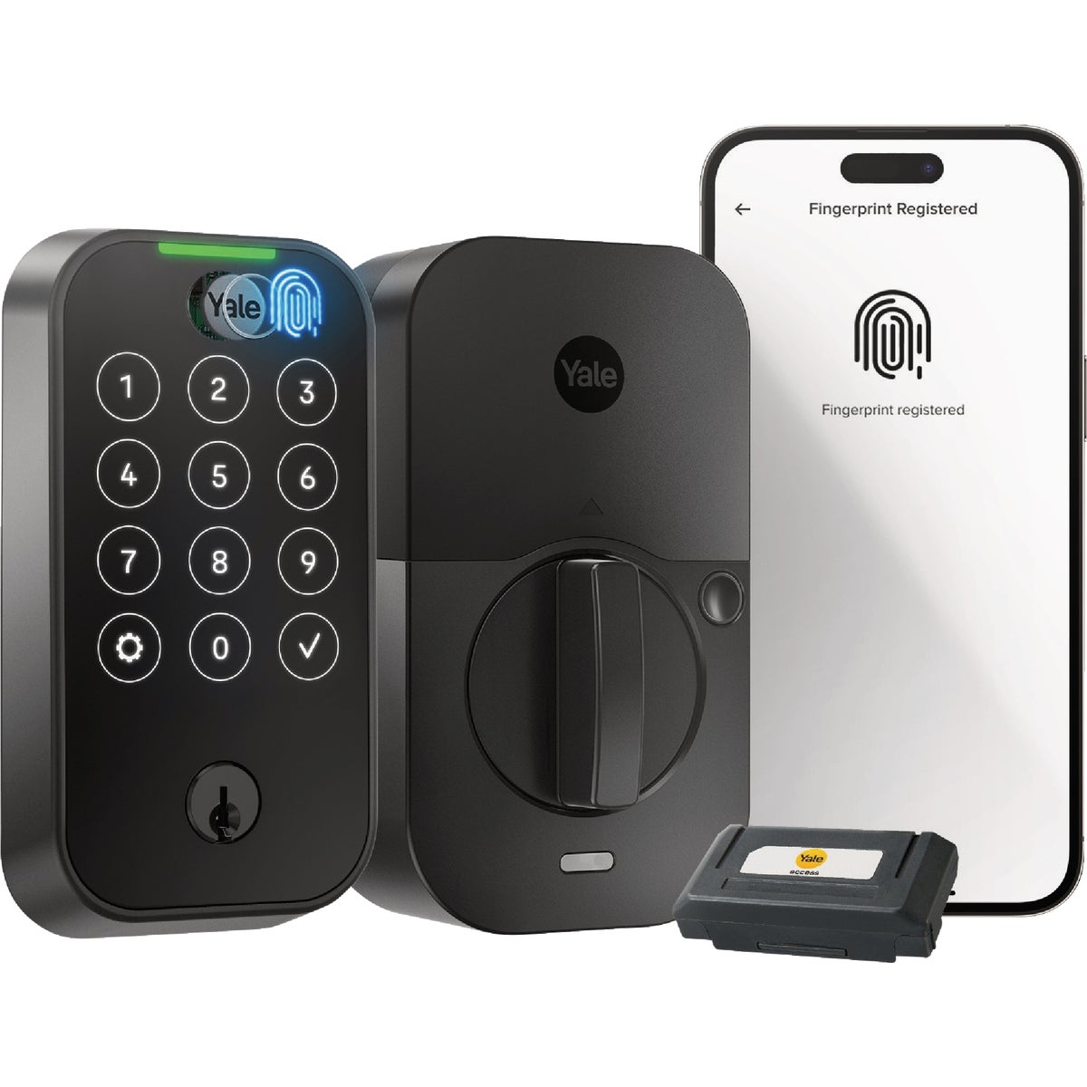 Yale Assure Black Electronic Lock Touch Keypad Deadbolt with WiFi Image 1