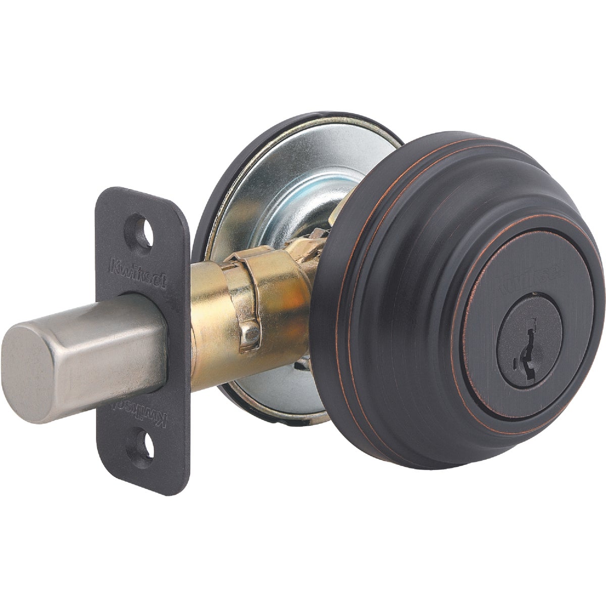 Kwikset Signature Series Venetian Bronze Single Cylinder Deadbolt Image 1