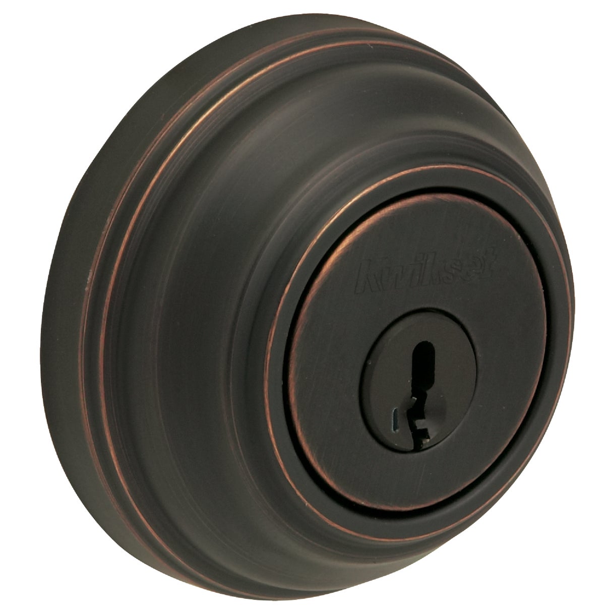 Kwikset Signature Series Venetian Bronze Single Cylinder Deadbolt Image 4
