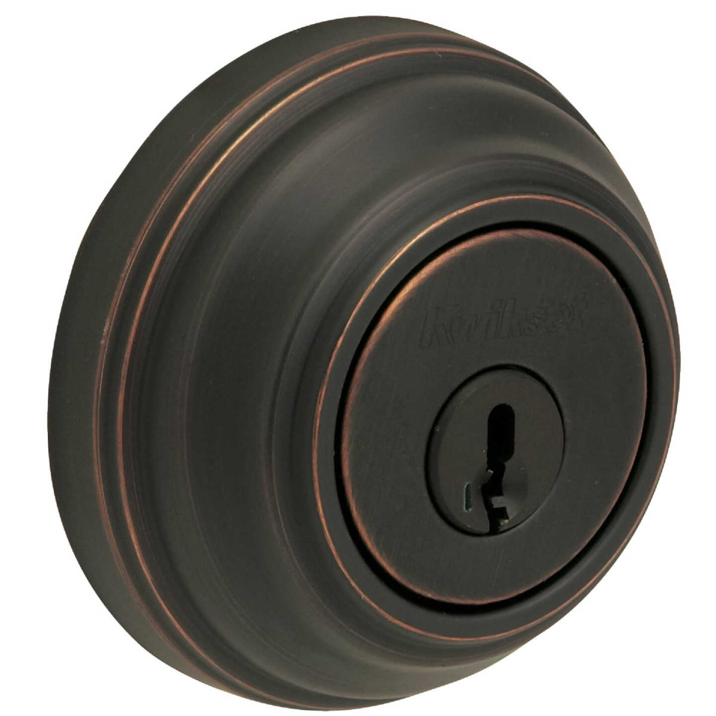 Kwikset Signature Series Venetian Bronze Single Cylinder Deadbolt Image 4
