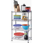 Muscle Rack 20 In. x 12 In. x 32 In. 4-Tier Chrome Wire Shelving Unit Image 2
