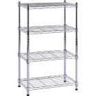 Muscle Rack 20 In. x 12 In. x 32 In. 4-Tier Chrome Wire Shelving Unit Image 1