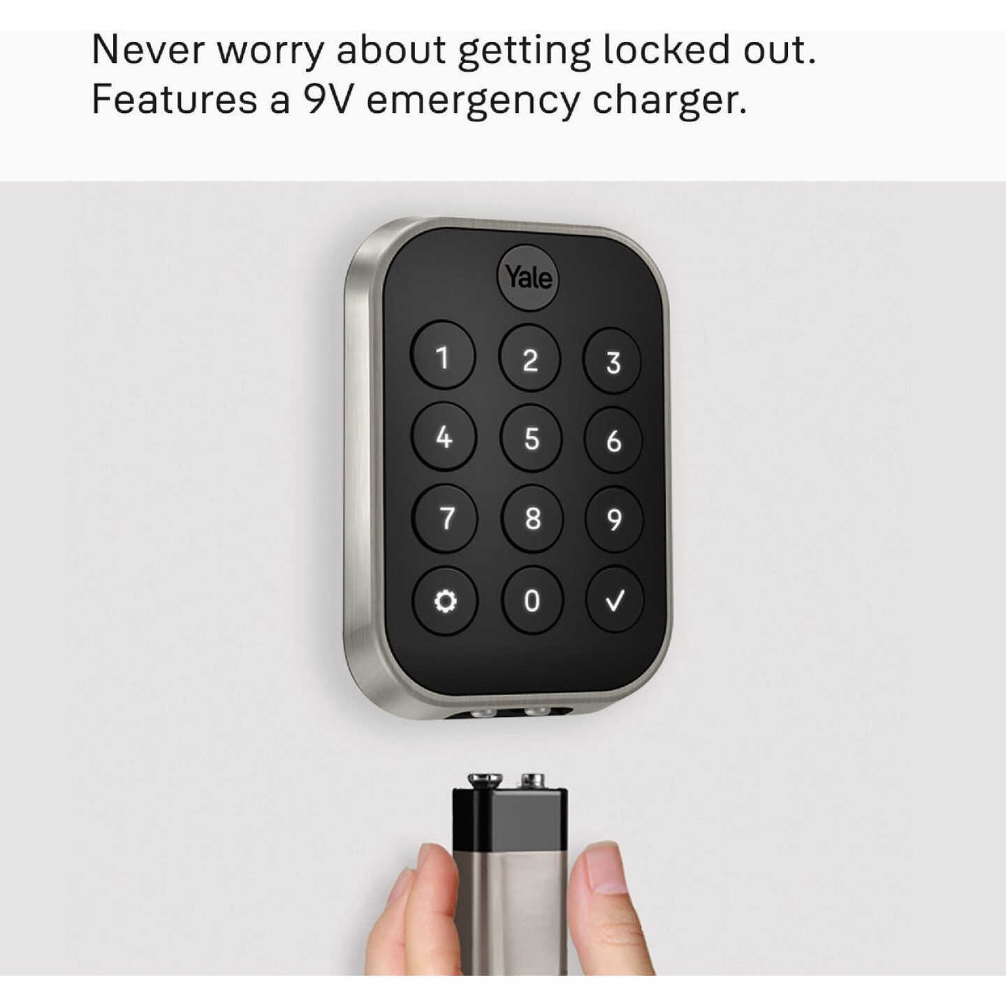 Yale Assure Nickel Electronic Lock Keypad Deadbolt with Bluetooth Image 6