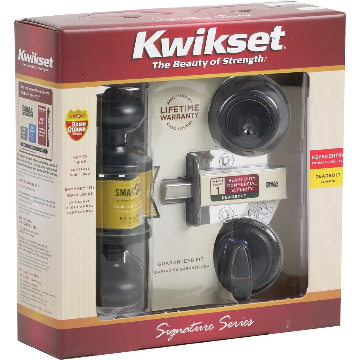 Kwikset Signature Series Juno Venetian Bronze Deadbolt and Door Knob Combo Image 5