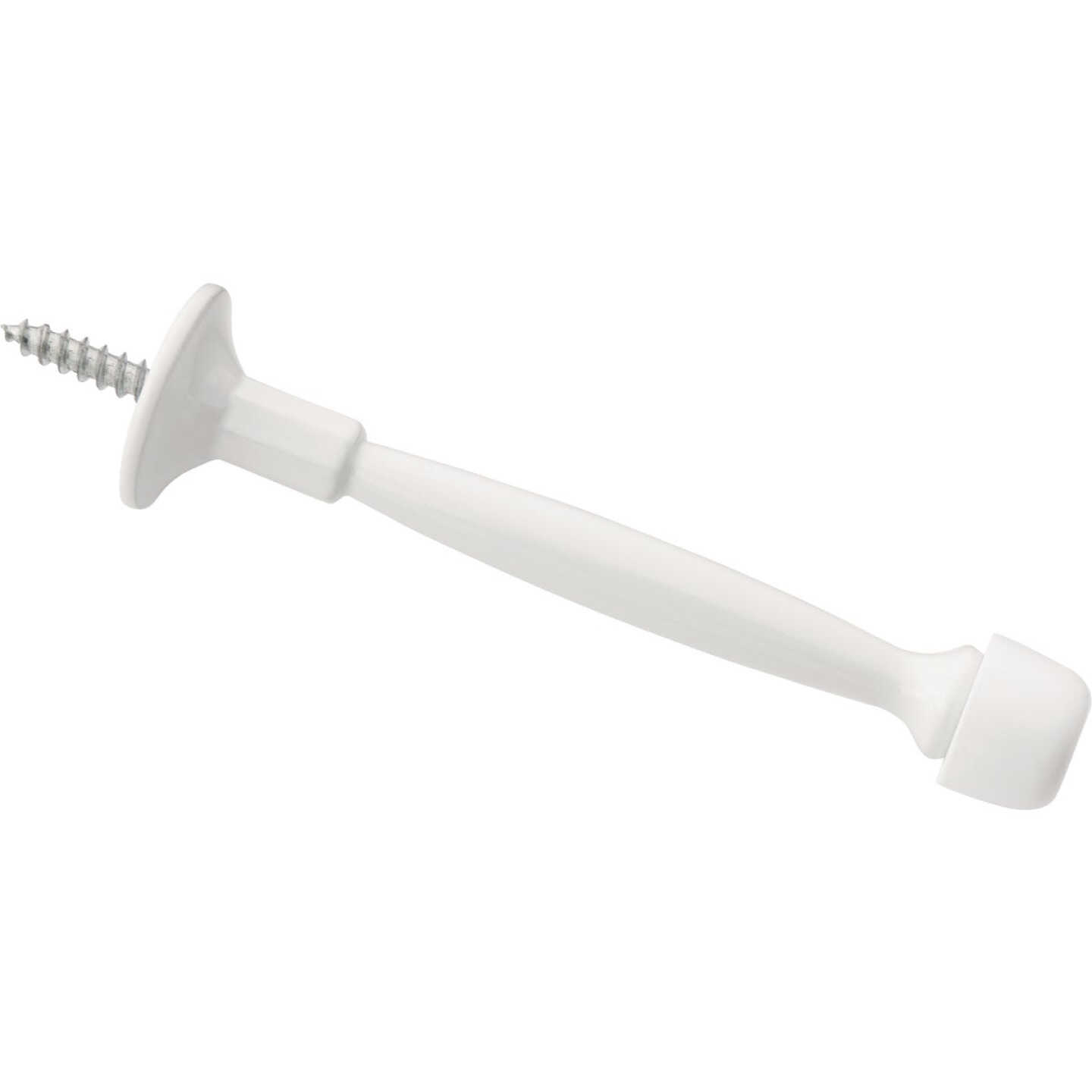 National Hardware 4 In. White Rigid Door Stop Image 1