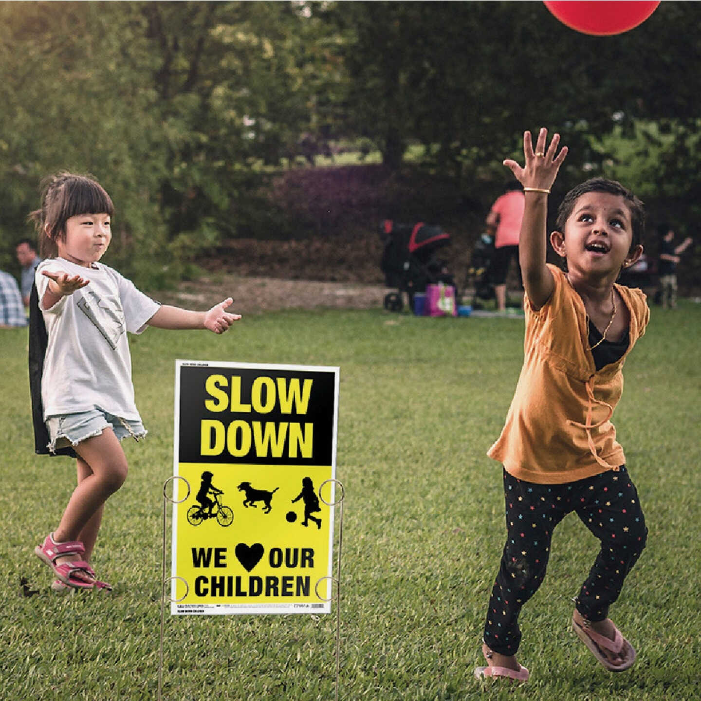Hy-Ko Slow Down - We Love Our Children Sign Image 2