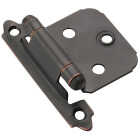 Amerock Oil Rubbed Bronze Self-Closing Face Mount Overlay Hinge (2-Pack) Image 1
