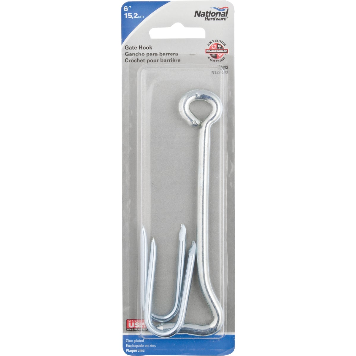 National Hardware 6 In. Heavy Gate Hook With Staple Image 2