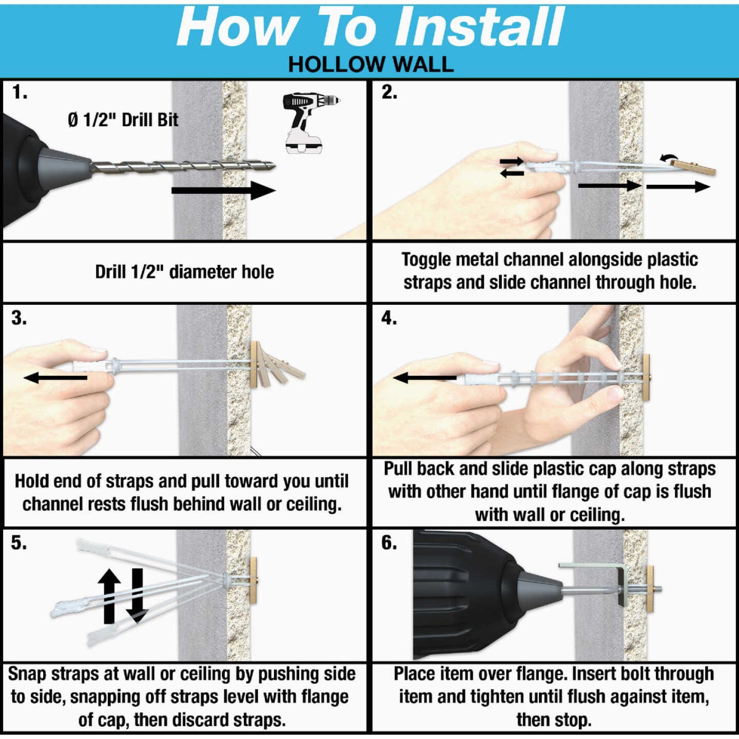 Toggler Snaptoggle 1/4 In.-24 x 2 In. Toggle Bolt (2-Count) Image 4