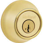 Kwikset 660 Mobile Home Single Cylinder Deadbolt with SmartKey, Polished Brass Image 1