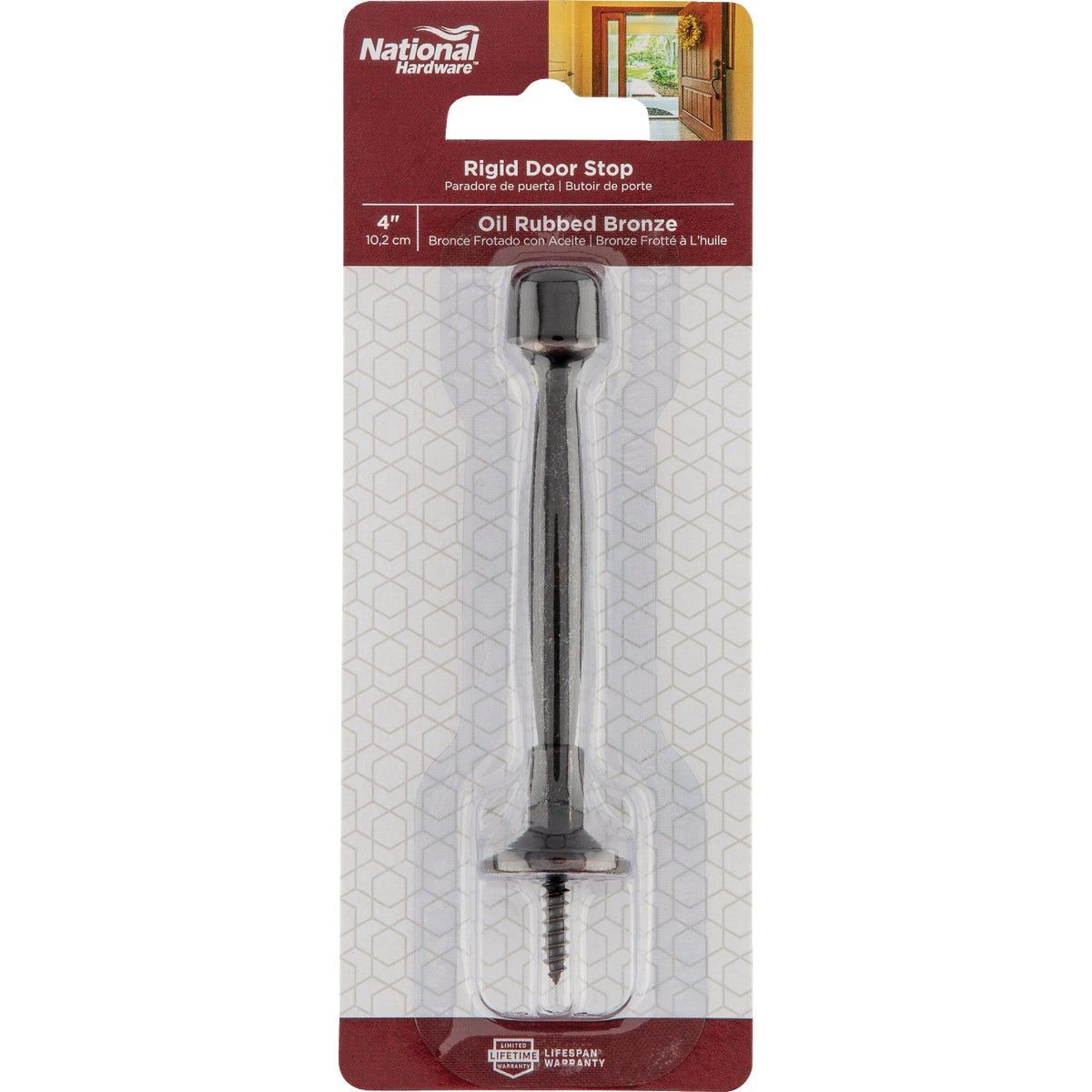 National Hardware 4 In. Oil Rubbed Bronze Rigid Door Stop Image 2