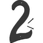 Hy-Ko 4 In. Satin Black Number 2 Image 1