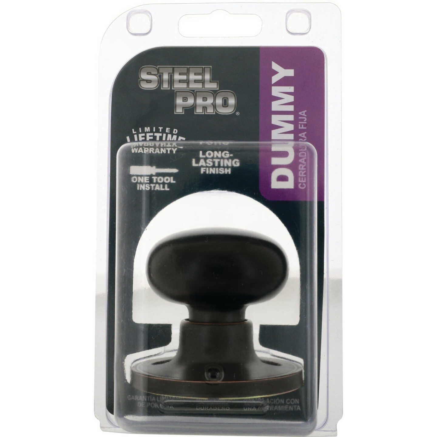 Steel Pro Oil Rubbed Bronze Dummy Door Knob Image 2