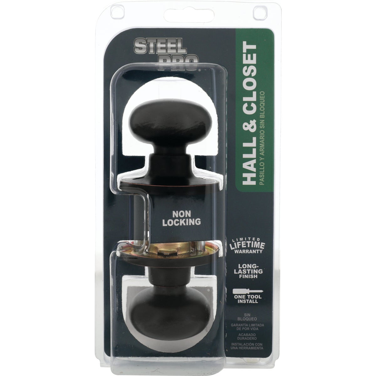Steel Pro Oil Rubbed Bronze Hall & Closet Door Knob Image 2
