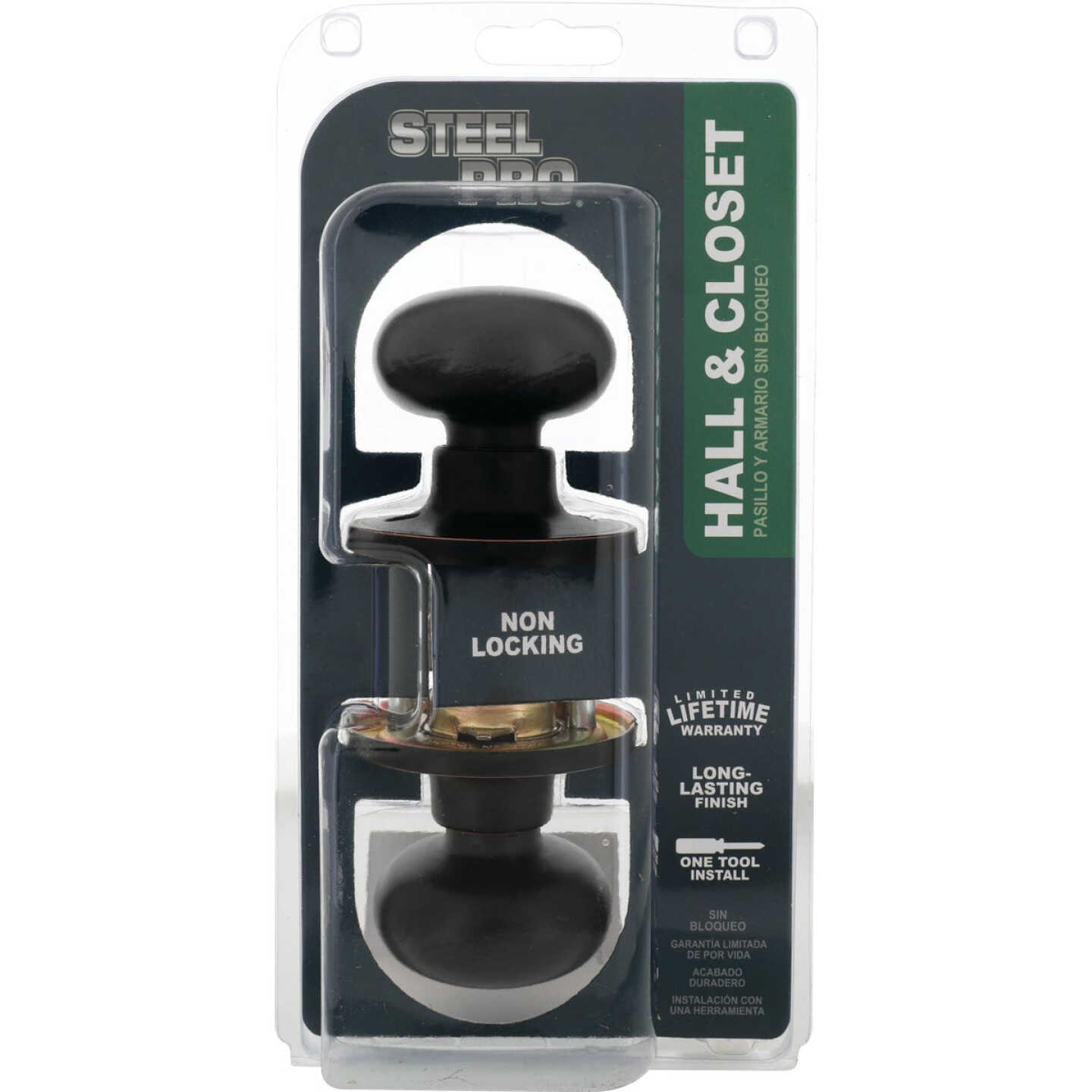 Steel Pro Oil Rubbed Bronze Hall & Closet Door Knob Image 2