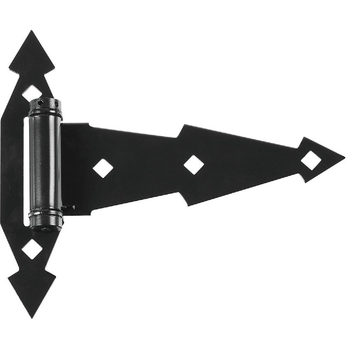 National Hardware 7 In. Black Ornamental Spring Tee Hinge (2-Pack)