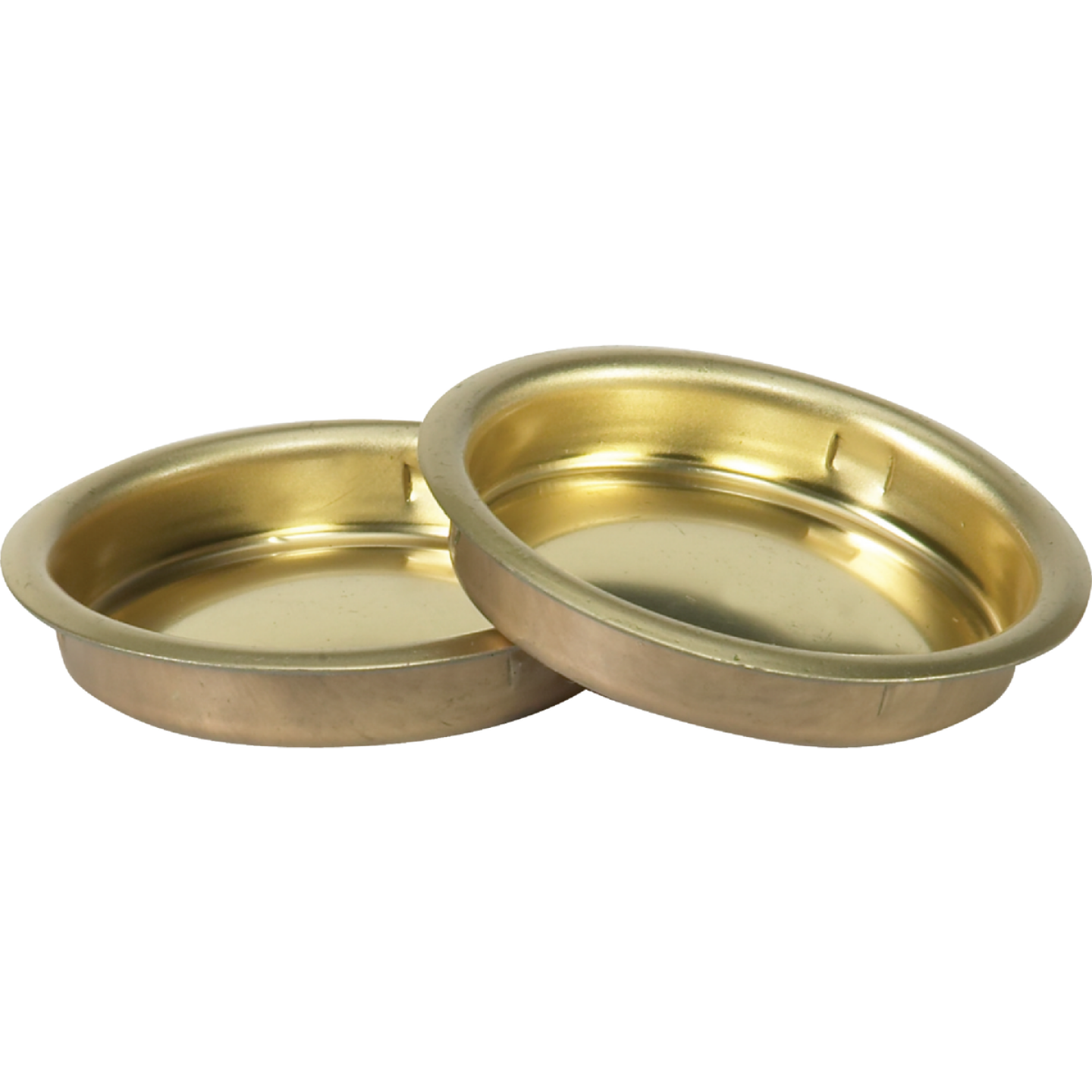 Johnson Hardware 2-1/8 In. Dia. Brass Snap-In Flush Cup Pocket Door Pull (2-Count) Image 1