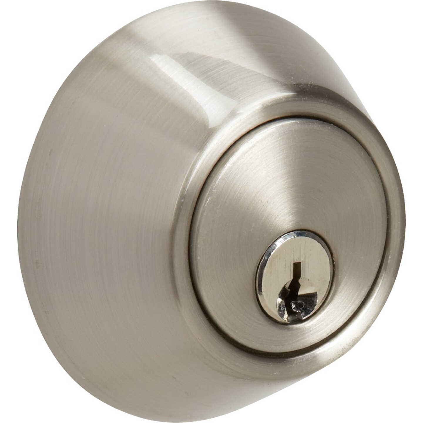 Steel Pro Brushed Nickel Double Cylinder Deadbolt Image 1