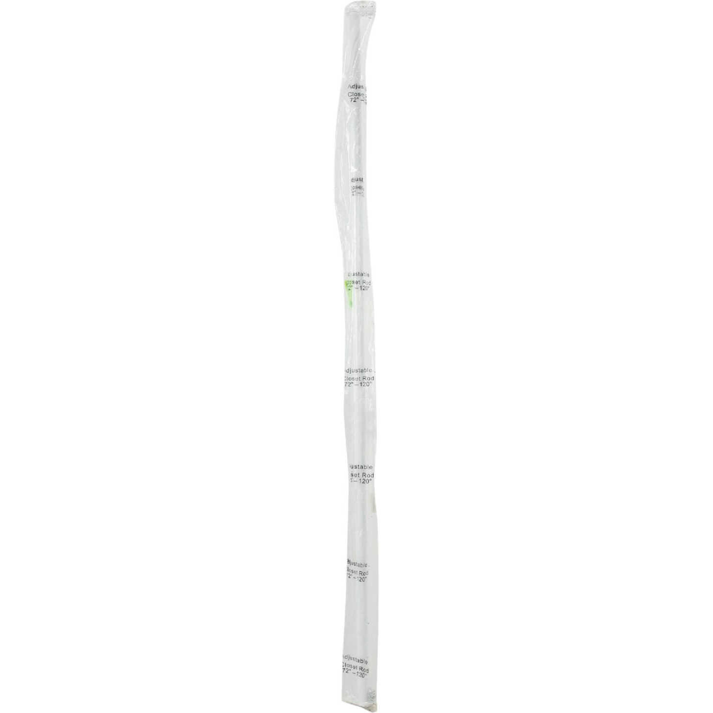 John Sterling Closet-Pro 72 In. to 120 In. x 1 In. Adjustable Closet Rod, White Image 2