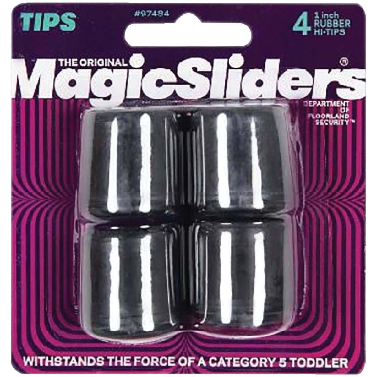 Magic Sliders 1 In. Hi-Tip Rubber Furniture Leg Tip (4-Pack) Image 2