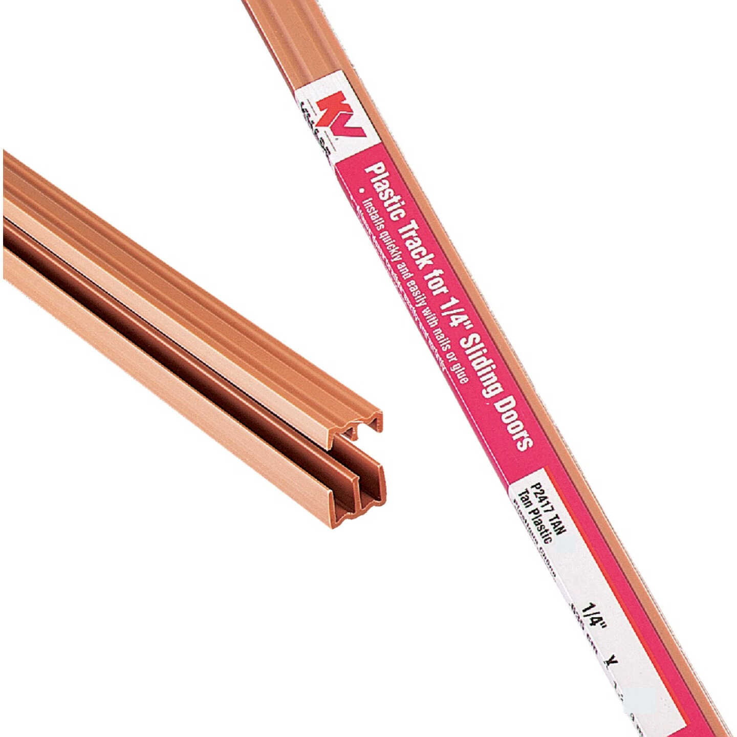 Knape & Vogt 1/4 In. x 48 In. Plastic Sliding Door Track & Guides Image 1