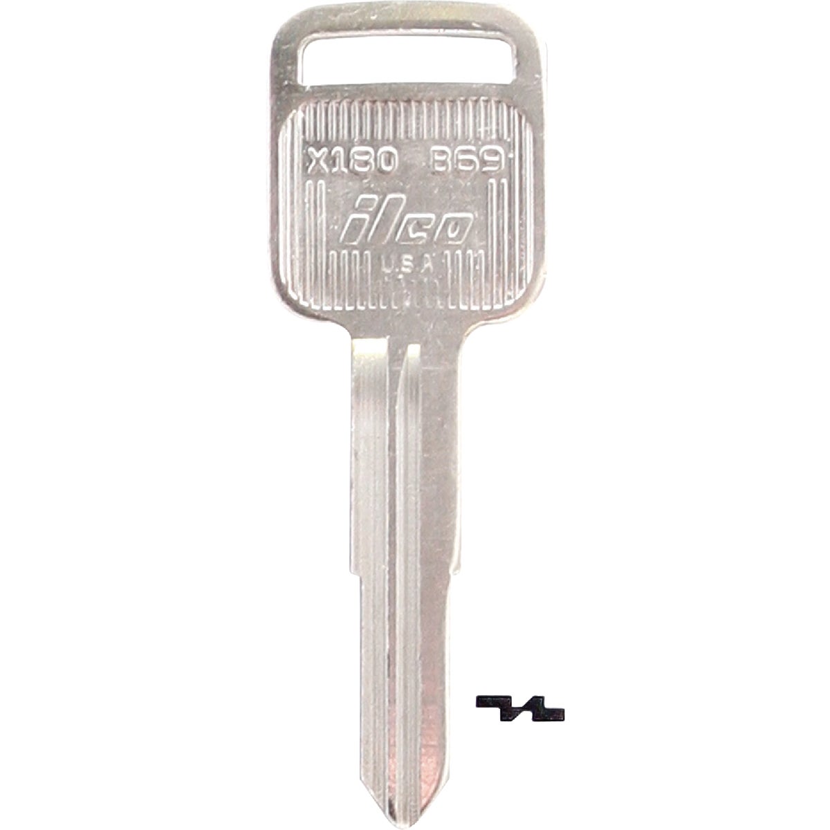 ILCO GM Nickel Plated Automotive Key, B69 / X180 (10-Pack) Image 1