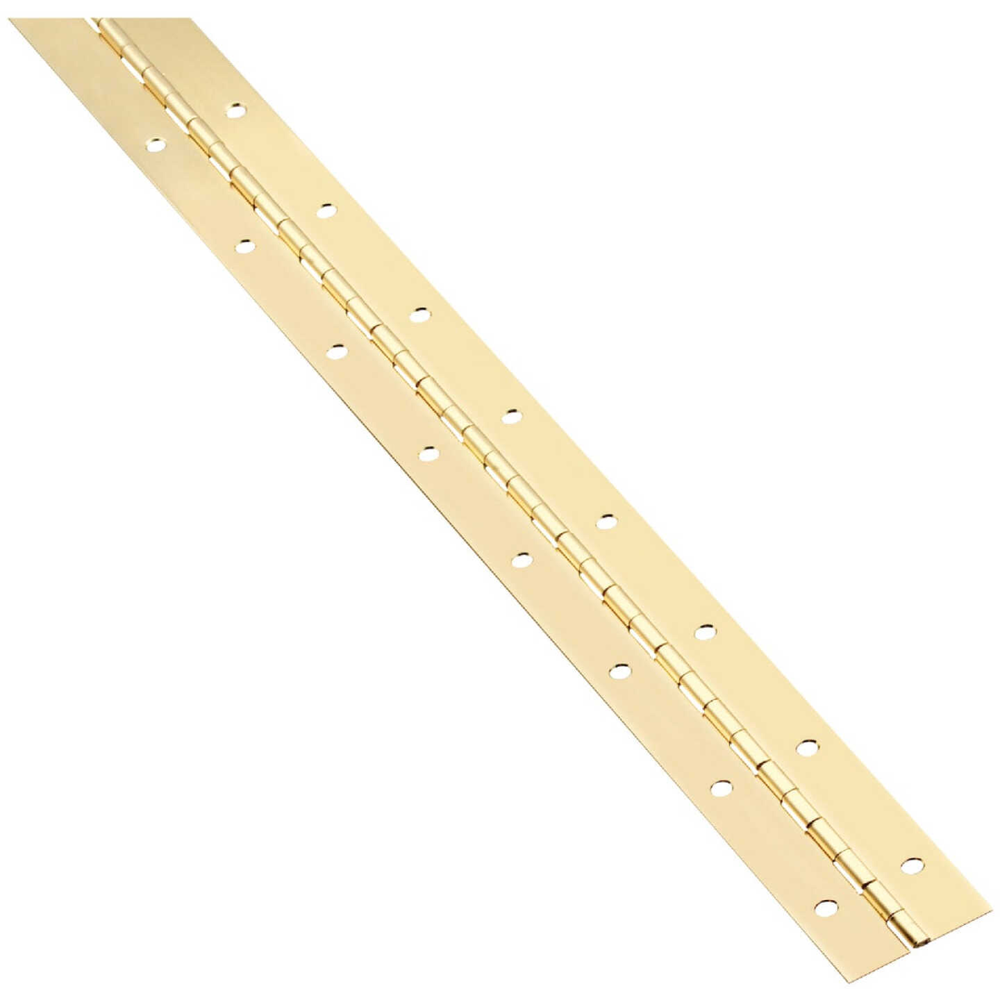 National Hardware Steel 1-1/2 In. x 48 In. Bright Brass Continuous Hinge Image 1
