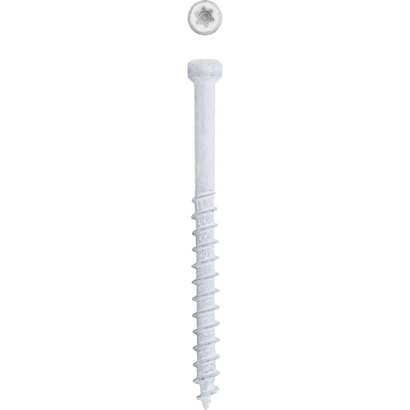 SPAX PowerTrim #8 x 2 In. T10 Plus Cylindric Head HCR (Exterior Rated) White Trim Screw (100-Count) Image 5