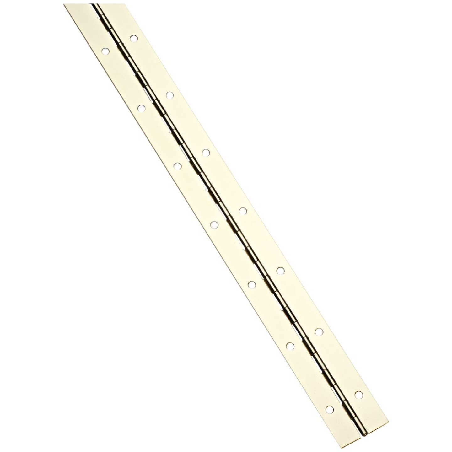 National Hardware Steel 1-1/2 In. x 72 In. Bright Brass Continuous Hinge Image 1
