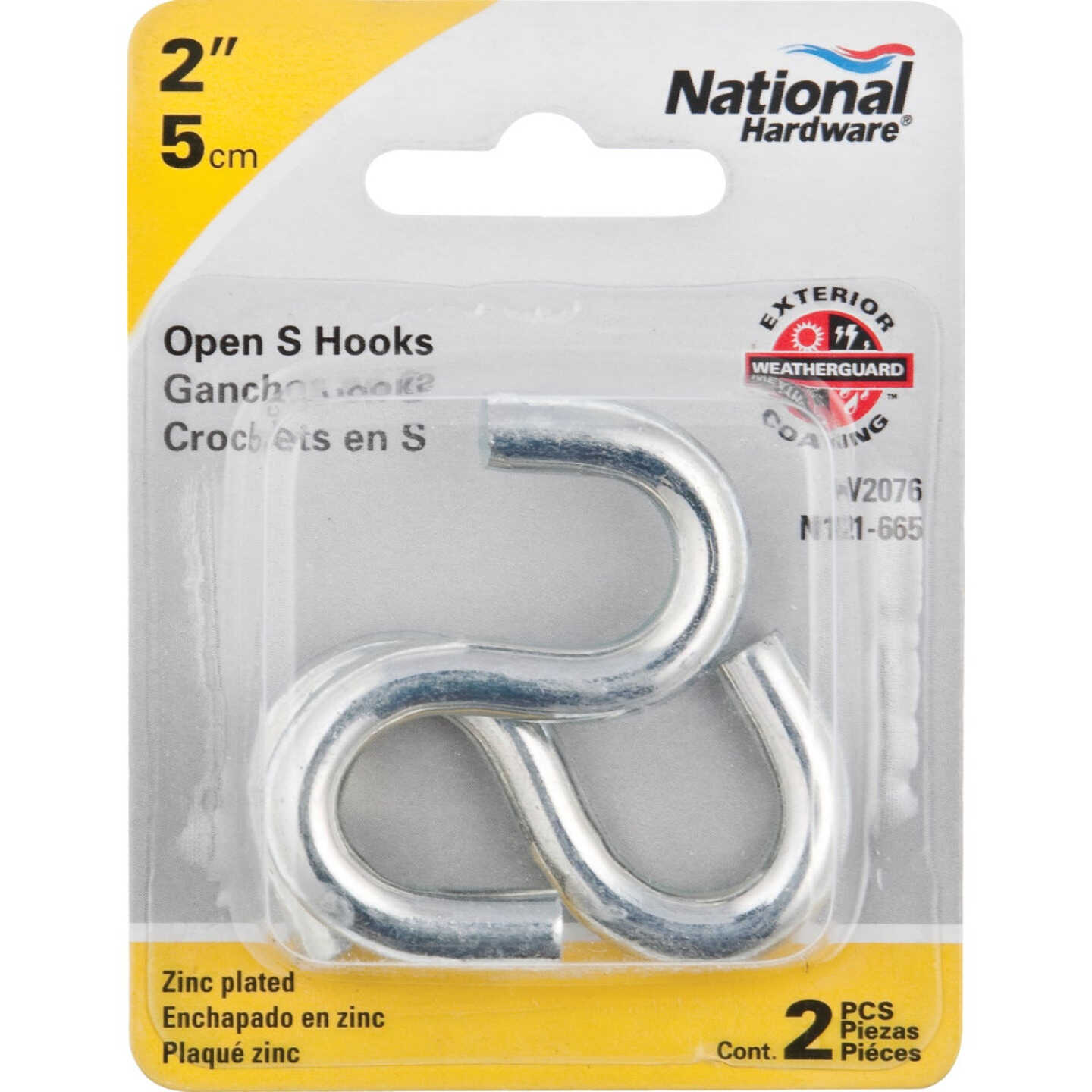 National Hardware 2 In. Zinc Heavy Open S Hook (2 Ct.) Image 2