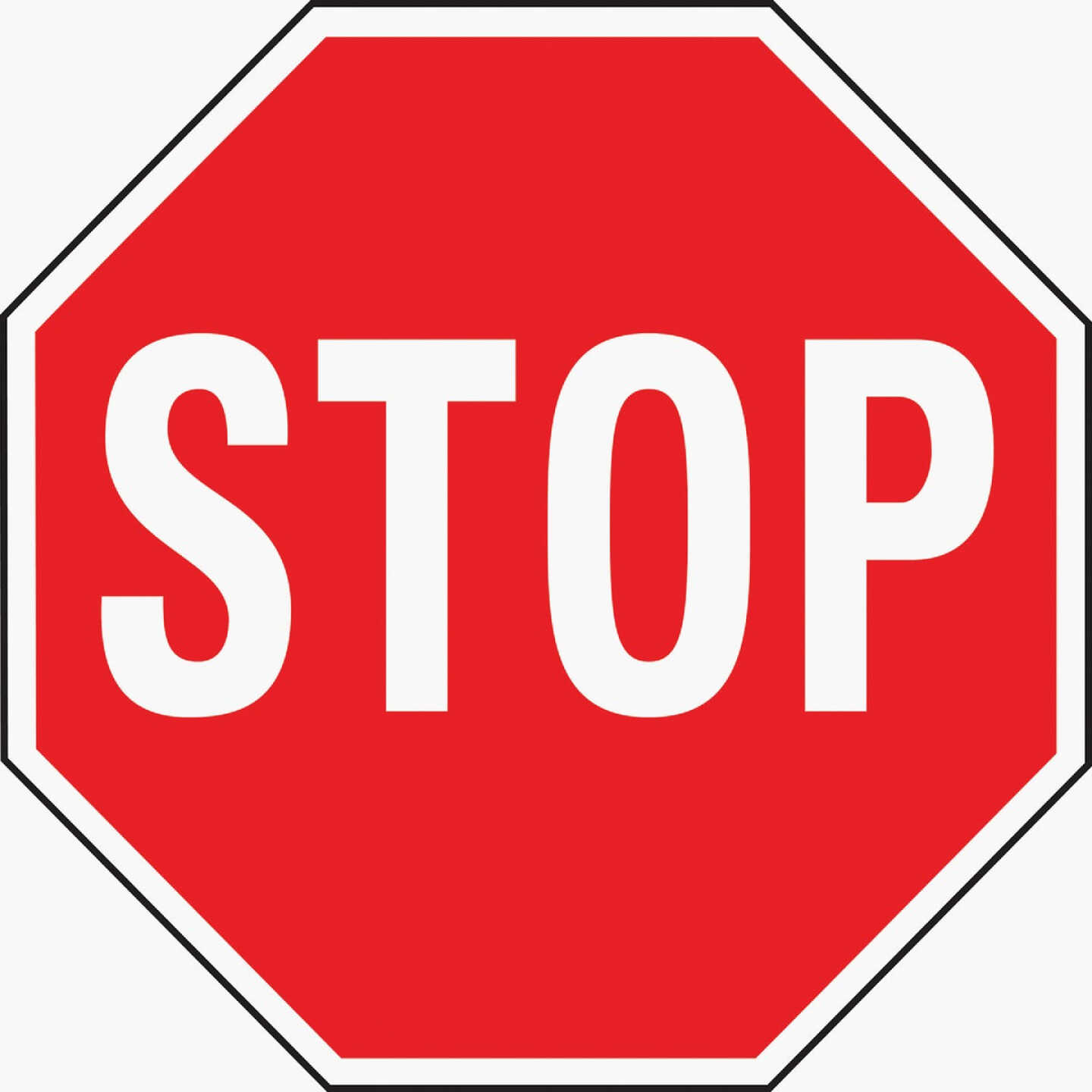 Hy-Ko Heavy-Duty Aluminum Sign, Stop Image 1